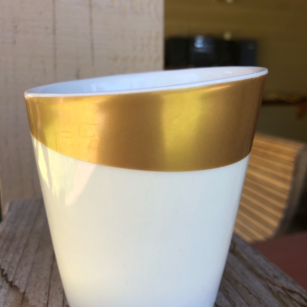 Starbucks tea cup new bone China golf rim 2012